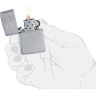 Zippo 29698 — матовая зажигалка с орнаментом пламени